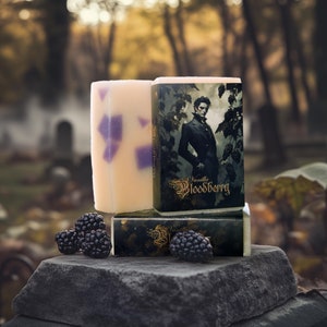 Vanilla Bloodberry Horror Soap | Vampire Themed Horror Soap |Vanilla and Blackberry Scented Artisan Soap