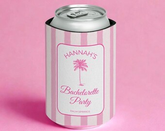 Personalized Bachelorette Party Can Coolers Bridal Party Gifts Girls Trip Bridal Party Favors Stripes
