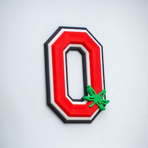 Ohio State Buckeyes OSU magnet for car, refrigerator, fridge. Non-scratch plastic with strong built-in magnets. College alumni, team