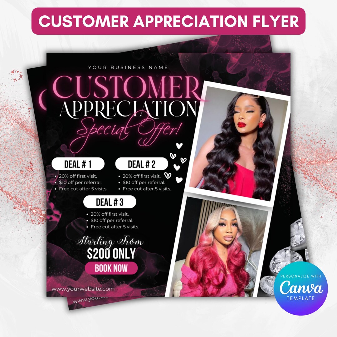 Customer Appreciation Flyer, DIY Flyer Template Design, Customer ...