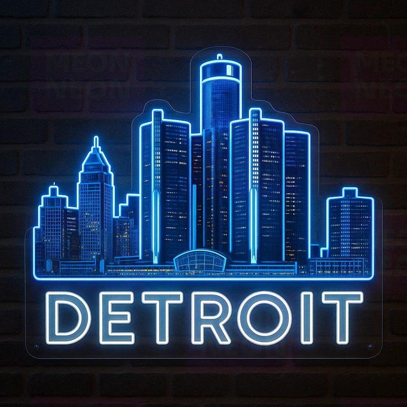 Detroit Spirit LED Neon Sign - Etsy