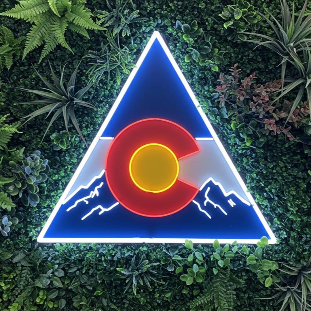 Colorado Mountains Triangle Neon LED Sign - Etsy