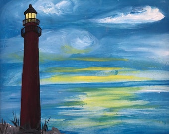 Reflexion: Leuchtturm, DIGITALPRINT, INSTANT DOWNLOAD, 8 "x 10"