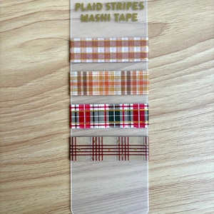Sample geruite streep washitape