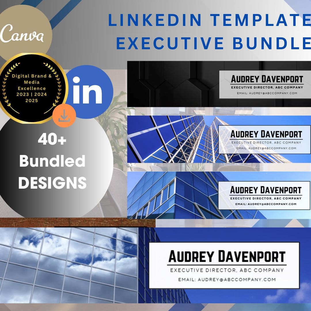 Linkedin Banner Template: Executive Personal Branding (digital Download ...