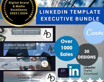LinkedIn-bannersjabloon voor Canva | Deskundig personal brandingontwerp | Gemakkelijke, professionele, directe digitale download