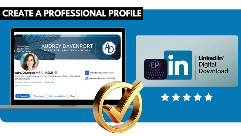 Linkedin Banner Template: Executive Profile Design (30 Banners, Canva ...
