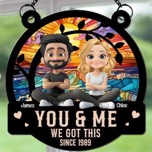 Atrapasueños personalizado para parejas, &quot;Tú y yo, lo tenemos todo&quot;, regalo de aniversario personalizado, recuerdo de boda, regalo de San Valentín