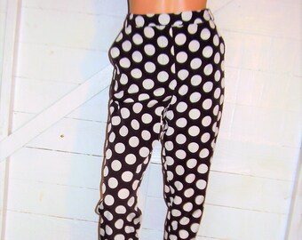 Vintage Black White Polka Dot Pants 7