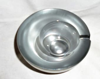 Vintage Mid Century Silver Chrome Ashtray Stamped Germany