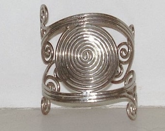Silver tone Artesian Cuff Bracelet