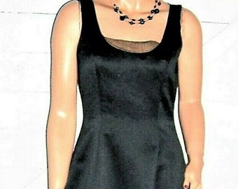 Papell Boutique Black Mesh Dress Sz 4