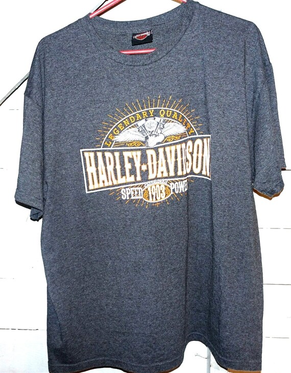 Harley Davidson Gray Rapid City South Dakota T-Shirt XL