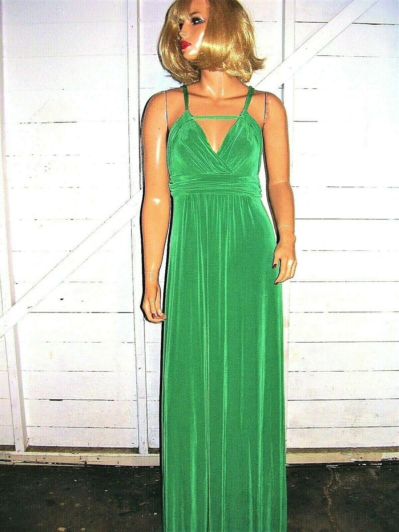 Rubber Ducky Productions Green Maxi Dress Sz L Etsy
