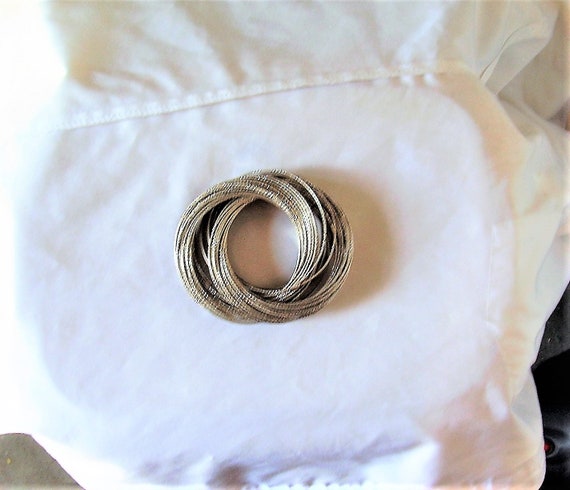 Silver tone Multi Strand Bracelet - image 4