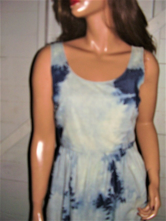 American Eagle Outfitters Blue Tie Dye Dress Sz 4 Etsy