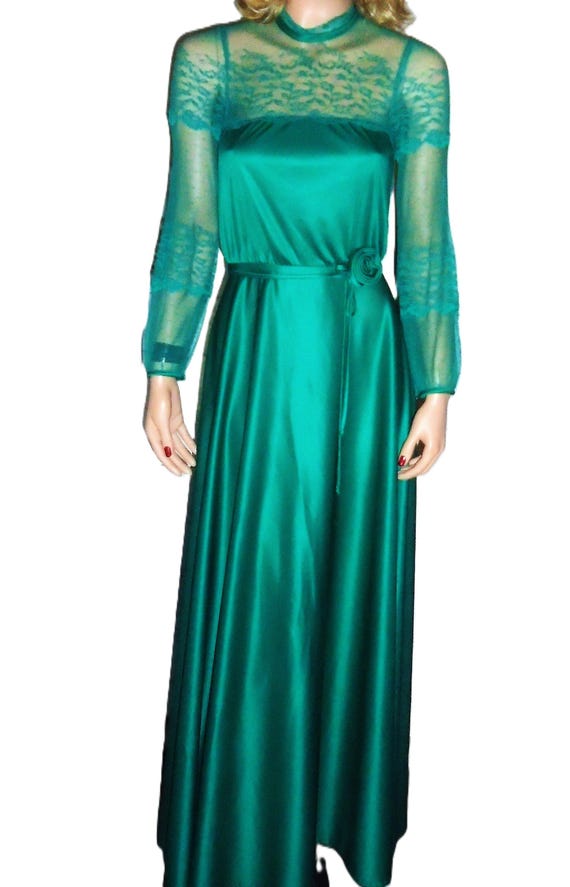 slim fit dress slacks Sabrina Green Sheer Maxi Dress  Velar Official