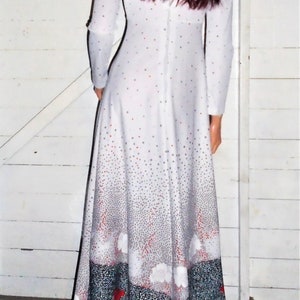 Light Gray Polka Dot Maxi Dress S image 5