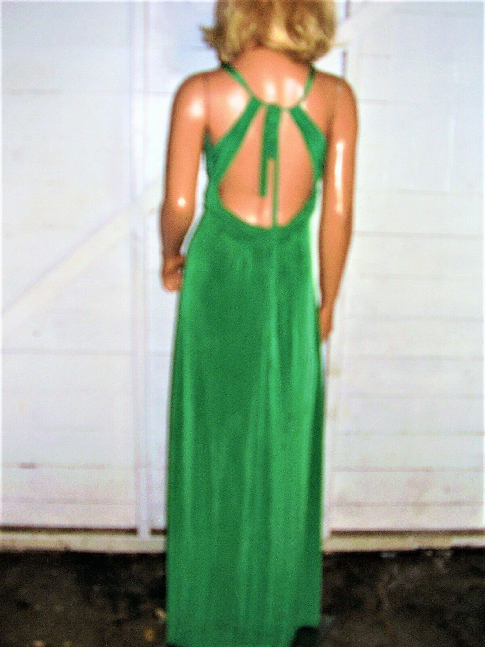 Rubber Ducky Productions Green Maxi Dress Sz L Etsy