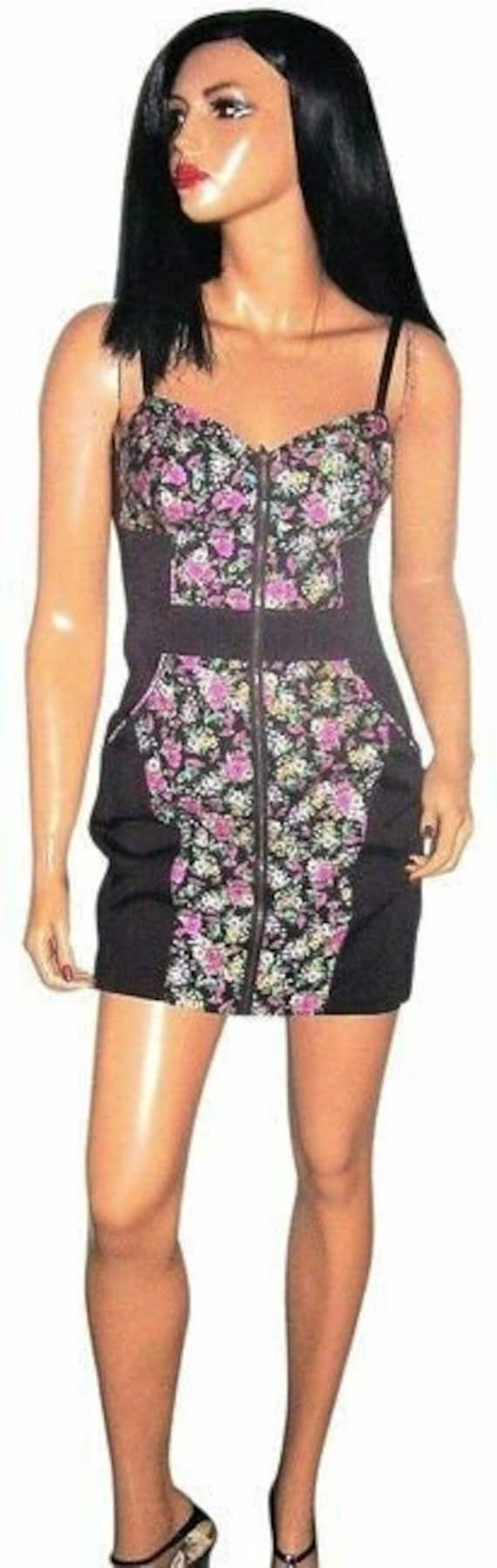 Guess Black Floral Body Con Dress 3