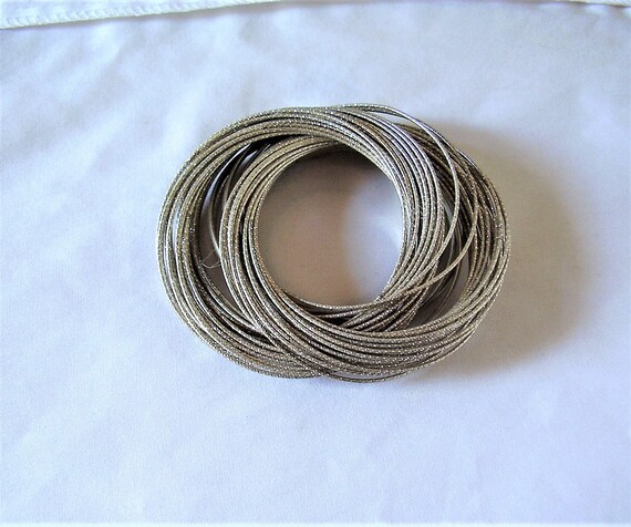 Silver tone Multi Strand Bracelet - image 3