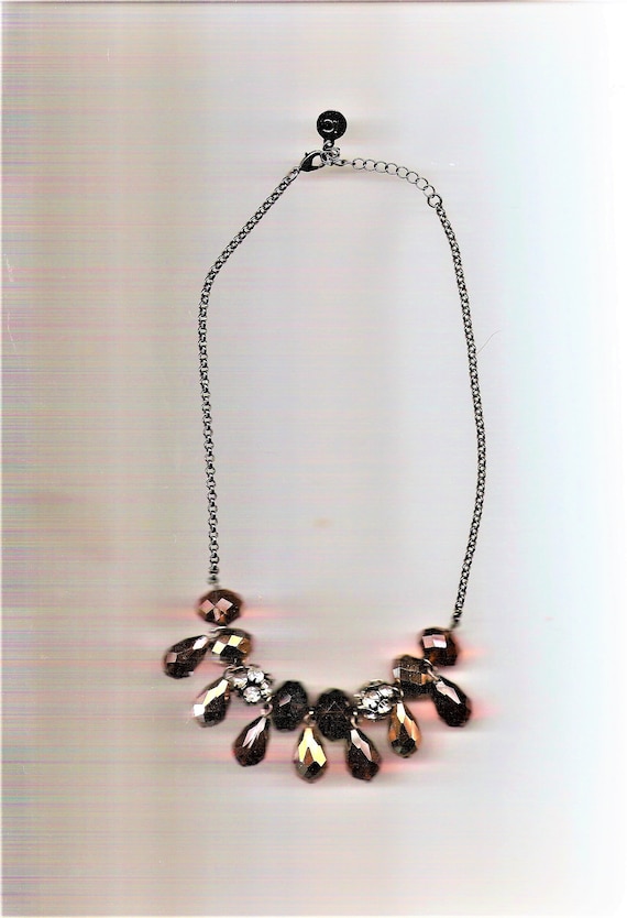 Vintage Liz Claiborne Est 1976 Honey Colored Crystal Balls