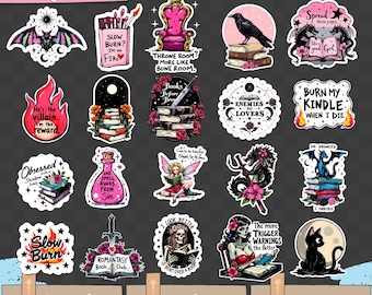Adesivos Digitais Romantasy: Pacote PNG de Fantasia de Dragão (Download Digital)