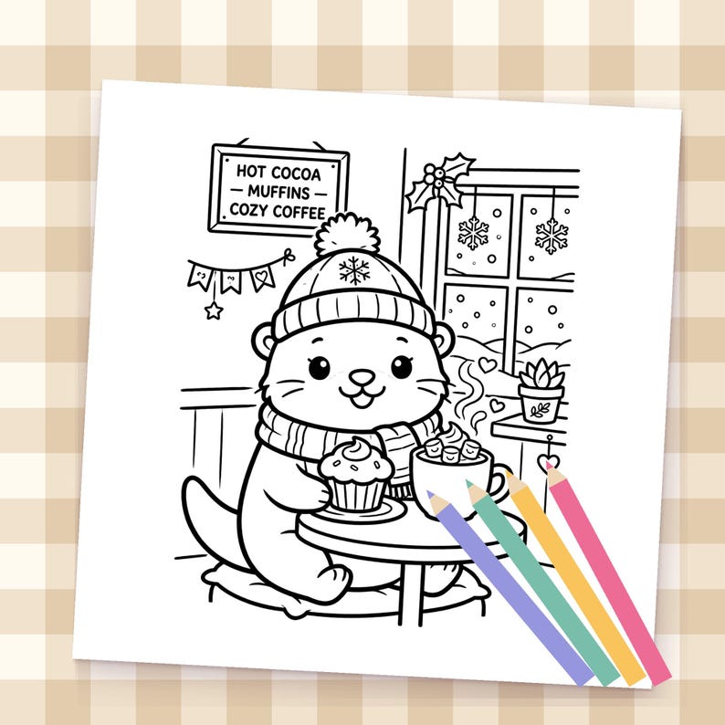 Otter Coloring Page Otter Coloring Page
