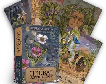 Juego de cartas de tarot en inglés y oráculo de astrología herbal: regalo perfecto para mujeres.