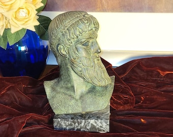 Zeus-Poseidon Bronze Skulptur Pateniert.