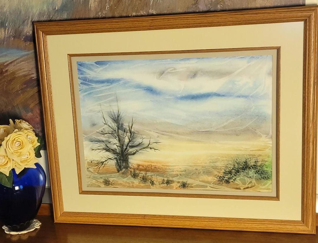 Framed Landscape Watercolor Art Original. - Etsy