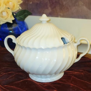 Vintage Johnson Brothers Regency Ironstone Swirled Tureen.