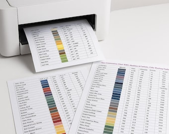 Floss Color Conversion Chart DMC, Madeira, Anchor, Gamma PDF Color Palette at Hand