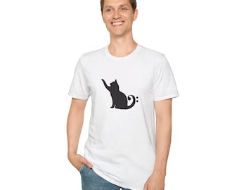 Bass Clef Cat Graphic Shirt
