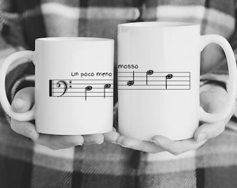 Bass Clef “DECAF” Mug, (11oz/15oz) - Perfect Gift for Musician, Music Teacher, Decaf/Tea Lover, or Music Geek - Musical Humor