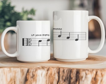 Alto/C Clef “DECAF” Mug, (11oz/15oz) - Perfect Gift for Violist, Musician, Music Teacher, Decaf/Tea Lover, or Music Geek - Musical Humor