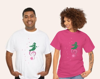 Elphaba and Glinda Treble Clef Graphic Shirt