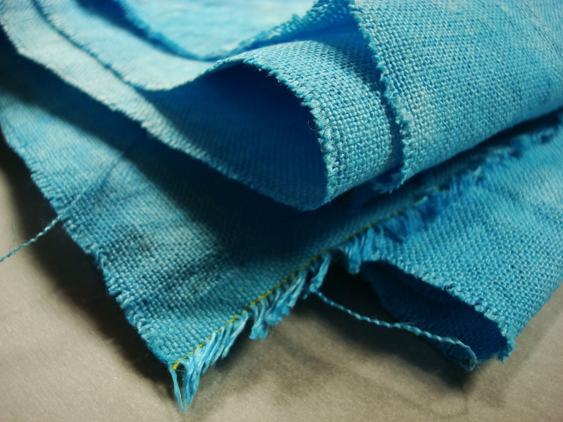 30 count Linen Cross Stitch Fabric TURQUOISE Hand Dyed Linen Etsy