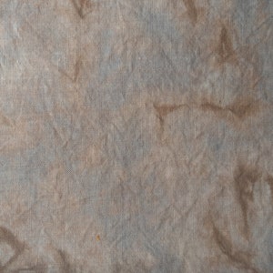 LONDON FOG 32 count Hand Dyed Fabric for Cross Stitch, Organic Hemp in Warm Browns, Grey, Taupe & Blue image 9