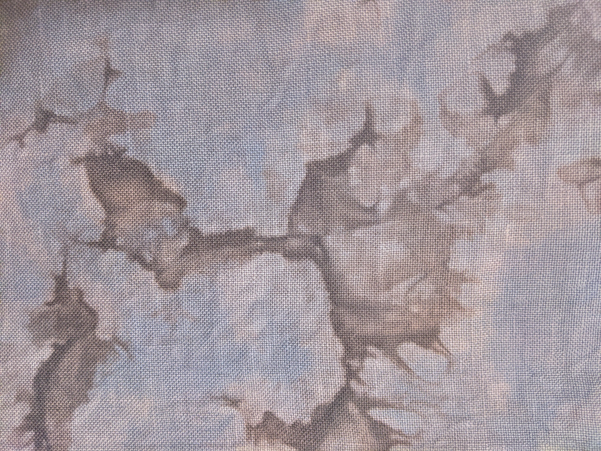 SCIROCCO Hand Dyed Belfast Cross Stitch Linen, 32 ct, Pale Blues and Browns, Fat Quarters