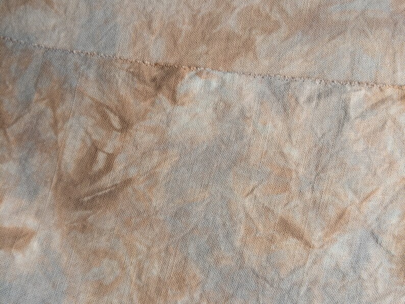 LONDON FOG 32 count Hand Dyed Fabric for Cross Stitch, Organic Hemp in Warm Browns, Grey, Taupe & Blue image 7