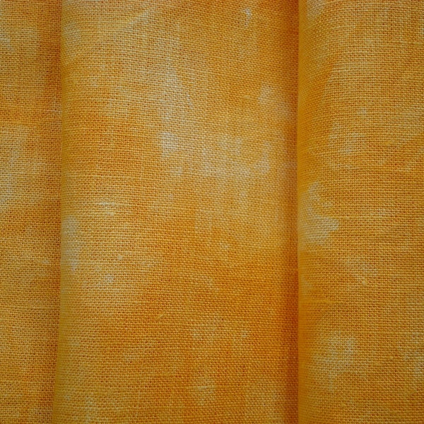 SAFFRON Gold Hand Dyed Cross Stitch Fabric, Hemp Evenweave, 32 ct, Fat Quarter