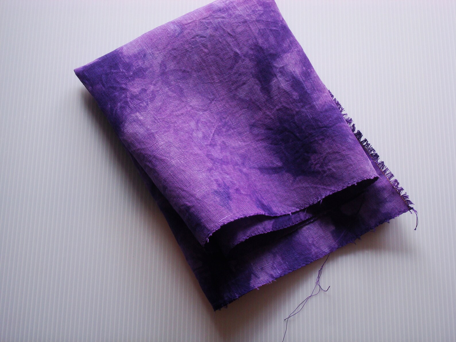 Hand Dyed Linen Purple Embroidery Linen Fabric EDINBURGH | Etsy