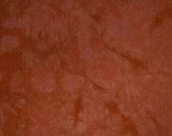 JASPER Hand Dyed Cross Stitch Fabric, Pink, Brick, Rust 32 ct, Quarter Yard