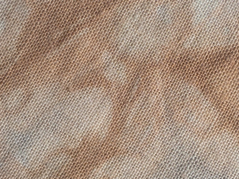LONDON FOG 32 count Hand Dyed Fabric for Cross Stitch, Organic Hemp in Warm Browns, Grey, Taupe & Blue image 4