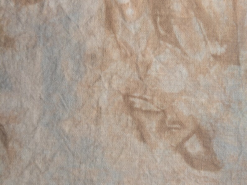 LONDON FOG 32 count Hand Dyed Fabric for Cross Stitch, Organic Hemp in Warm Browns, Grey, Taupe & Blue image 2