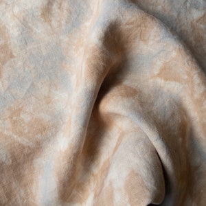 LONDON FOG 32 count Hand Dyed Fabric for Cross Stitch, Warm Browns, Grey, Taupe & Blue 18" by 27"