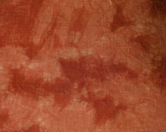 BURNT SIENA 32 count Cross Stitch Linen, Rusty Orange, Terracotta Embroidery Linen