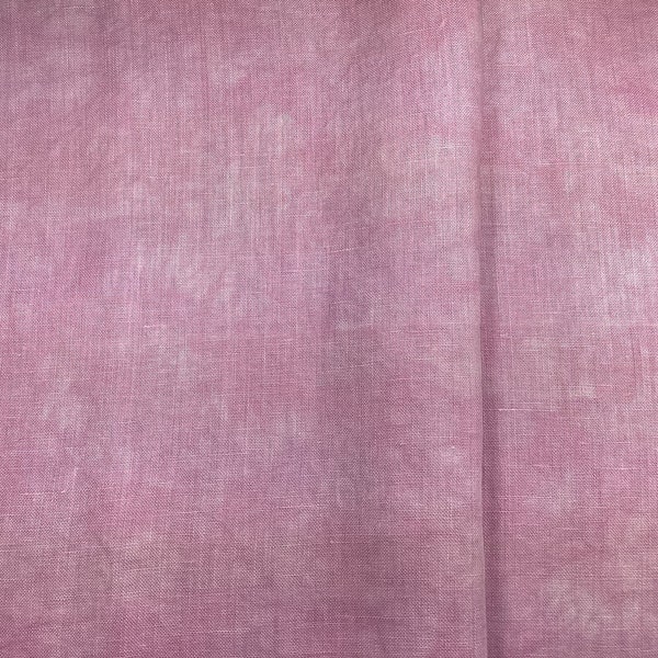 SWATCH: Leith Cross Stitch Linen, Pink Mauve, 100% Organic Hemp