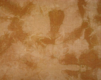 SWATCH: OCHRE Golden Brown Linen for Cross Stitch, 32 count, Fabric Sample